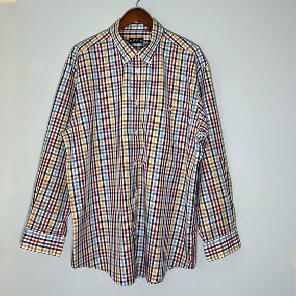 Orvis Other - Orvis Men's Multi-Color Checkered Button-Down Twill Shirt
